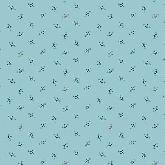 Fabric Andover Sky Heartbeat Secret Stash Favorites Blue Willow by Laundry Basket Quilts by the Quarter Yard A-10573-B