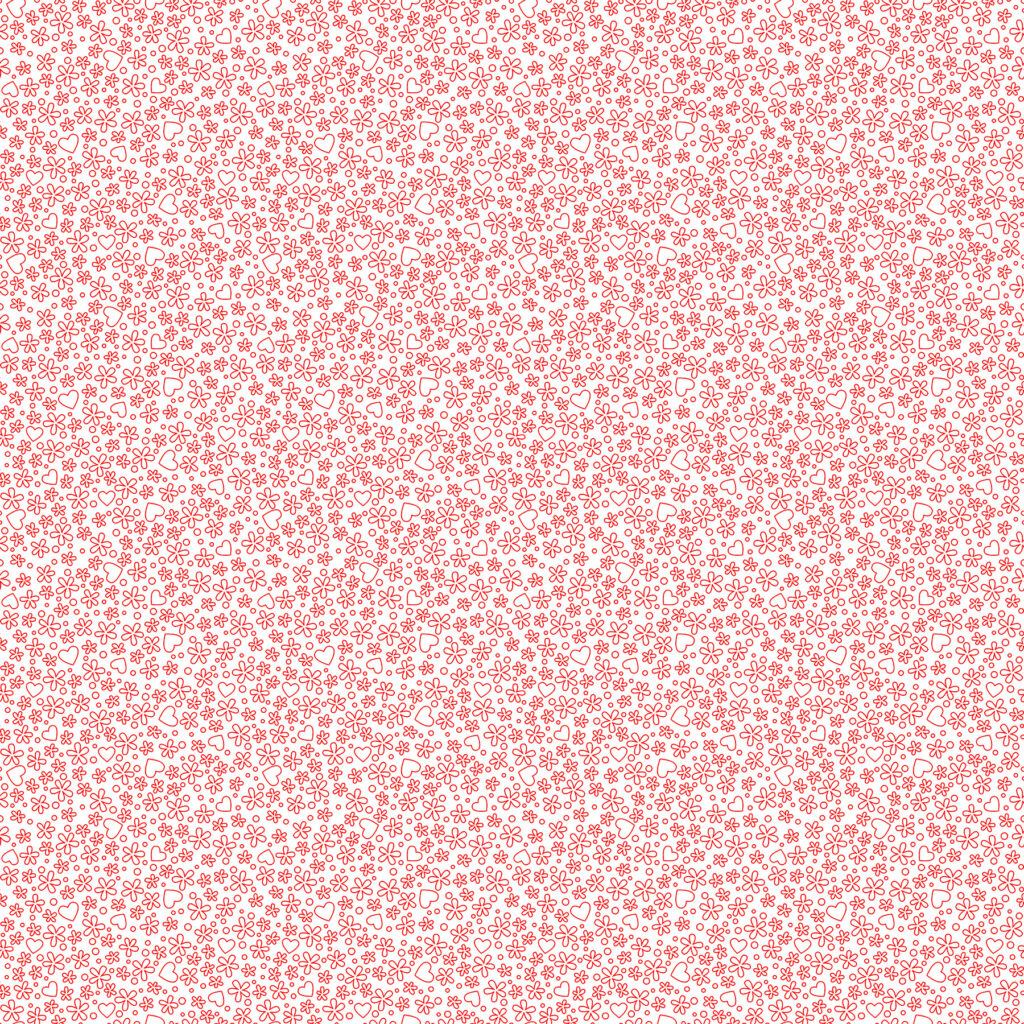 Fabric Northcott White Love in Bloom Happy Hearts by the Quarter Yard 10675-10