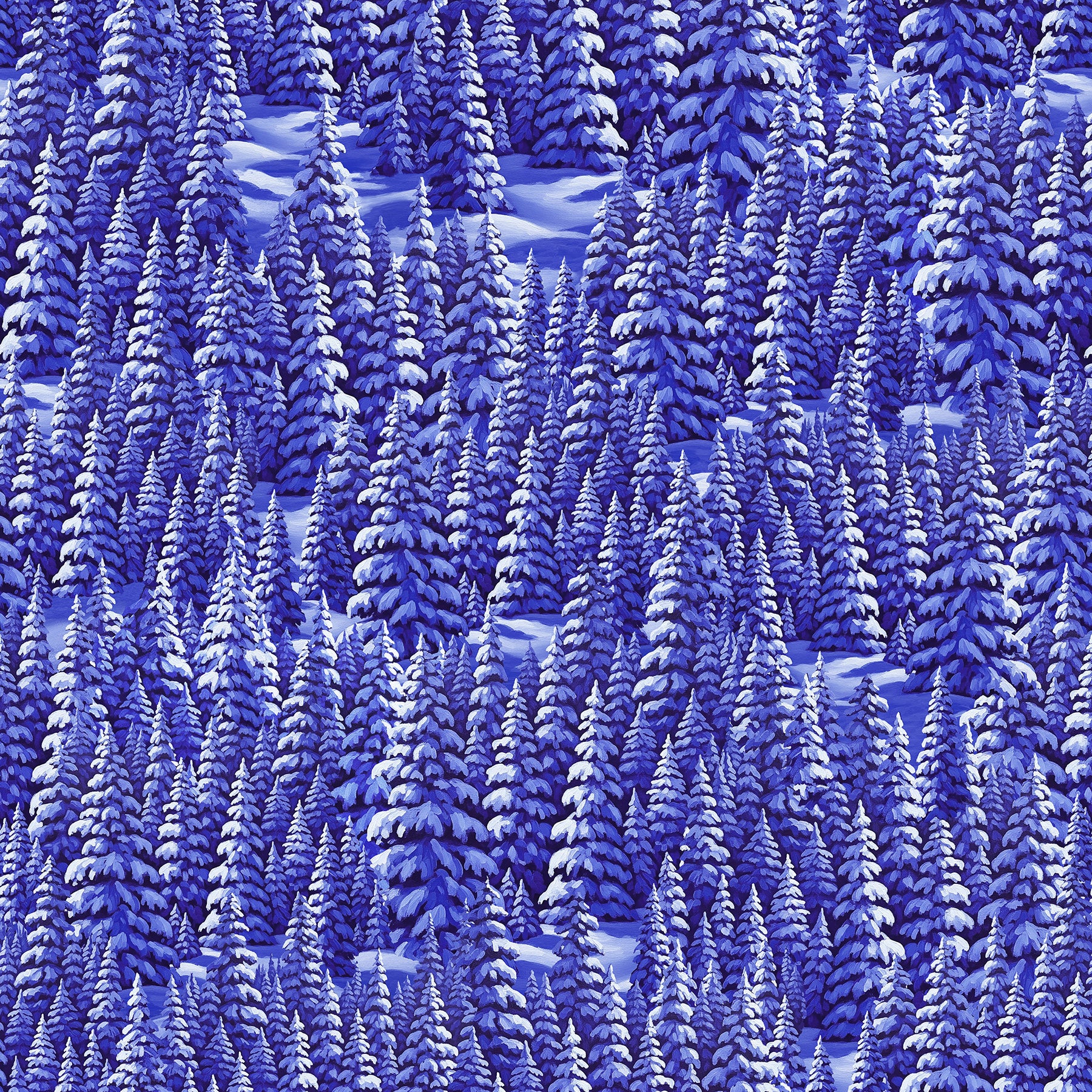 Fabric Patrick Lose Evening Blues Freshly Fallen Winter Twilight by the Quarter Yard 10765-46