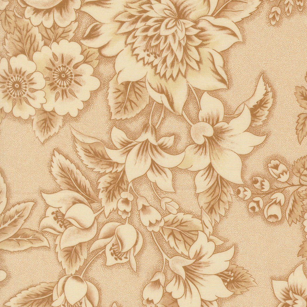 Fabric Moda Biscuit Floral Abundance Miss Mollie 108" Wide Back by the Quarter Yard 108048-11