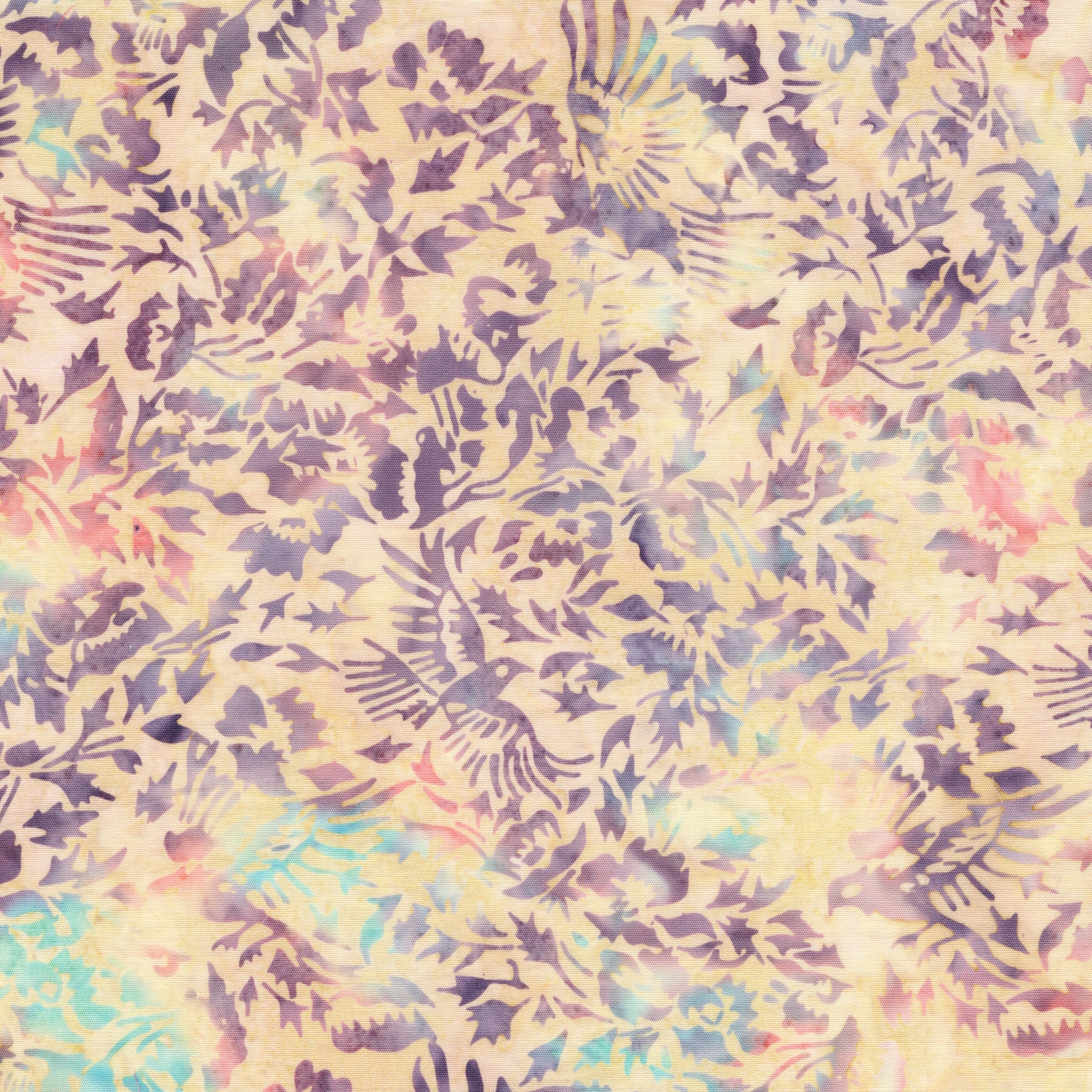 Fabric Lumin Neutral Ivory Birds and Flowers Songbird Island Batiks by the Quarter Yard 112603025