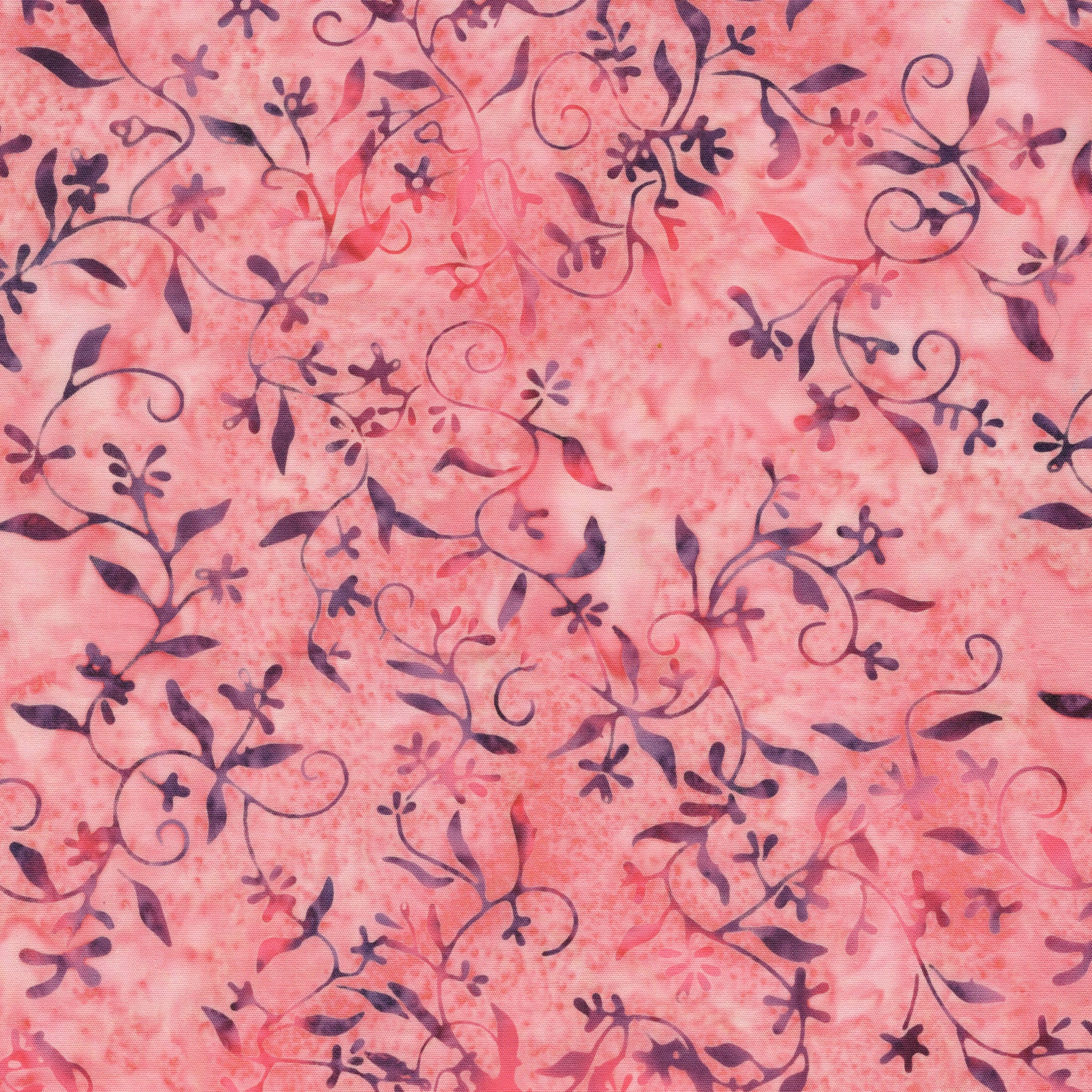 Fabric Lumin Red Flamingo Small Floral Vine Songbird Island Batiks by the Quarter Yard 112605330