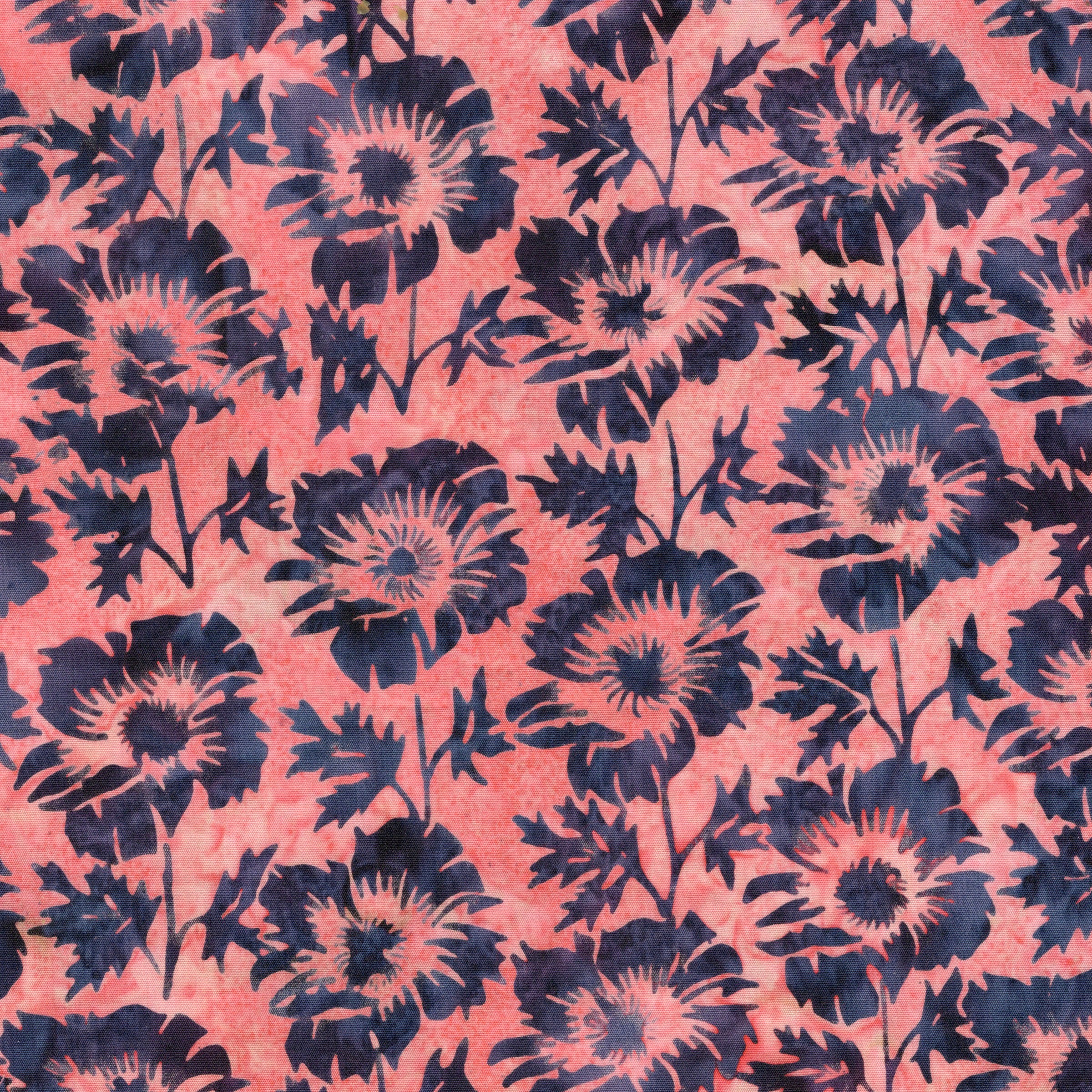 Fabric Lumin Red Salmon Poppies Songbird Island Batiks by the Quarter Yard 112607320