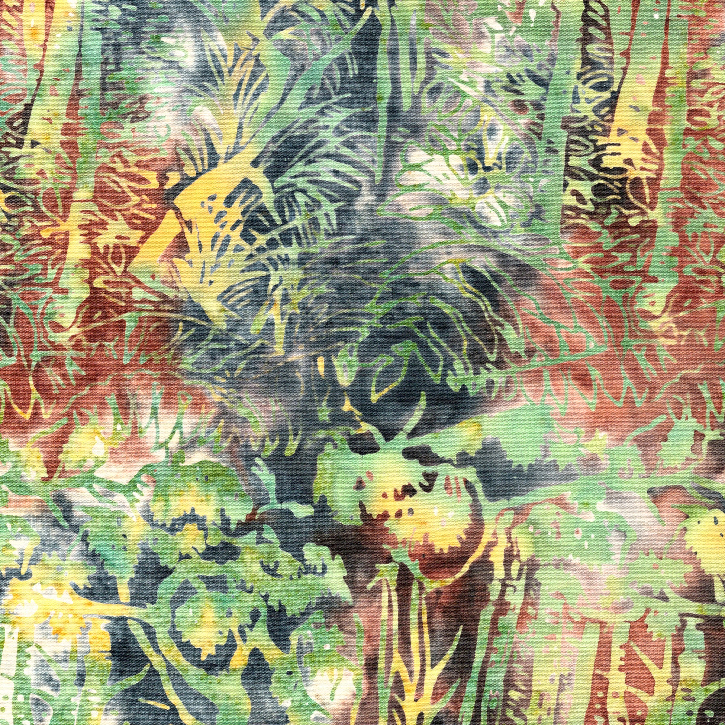 Fabric Lumin Multi Grey Brown Blue Trees in the Garden Twigs and Tails Island Batiks by the Quarter Yard 112612806