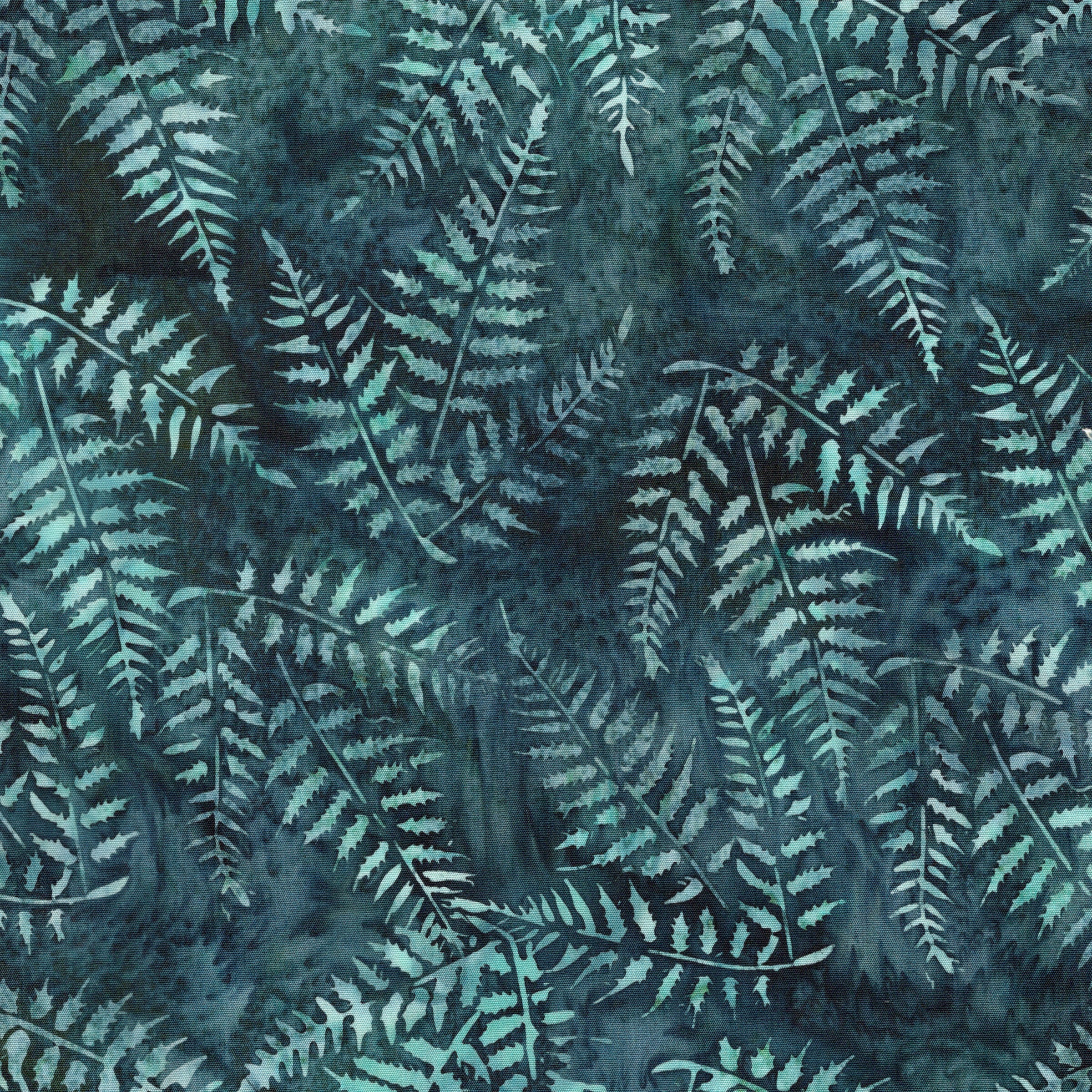 Fabric Lumin Blue Navy Ferns Twigs and Tails Island Batiks by the Quarter Yard 112616585