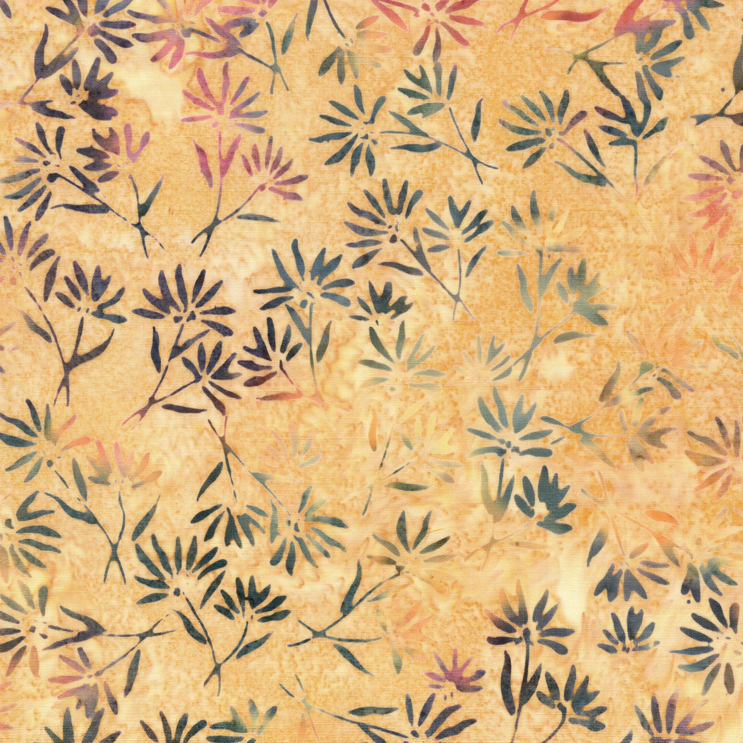 Fabric Lumin Brown Tawny Flowers Fur and Forest Island Batiks by the Quarter Yard 112617053
