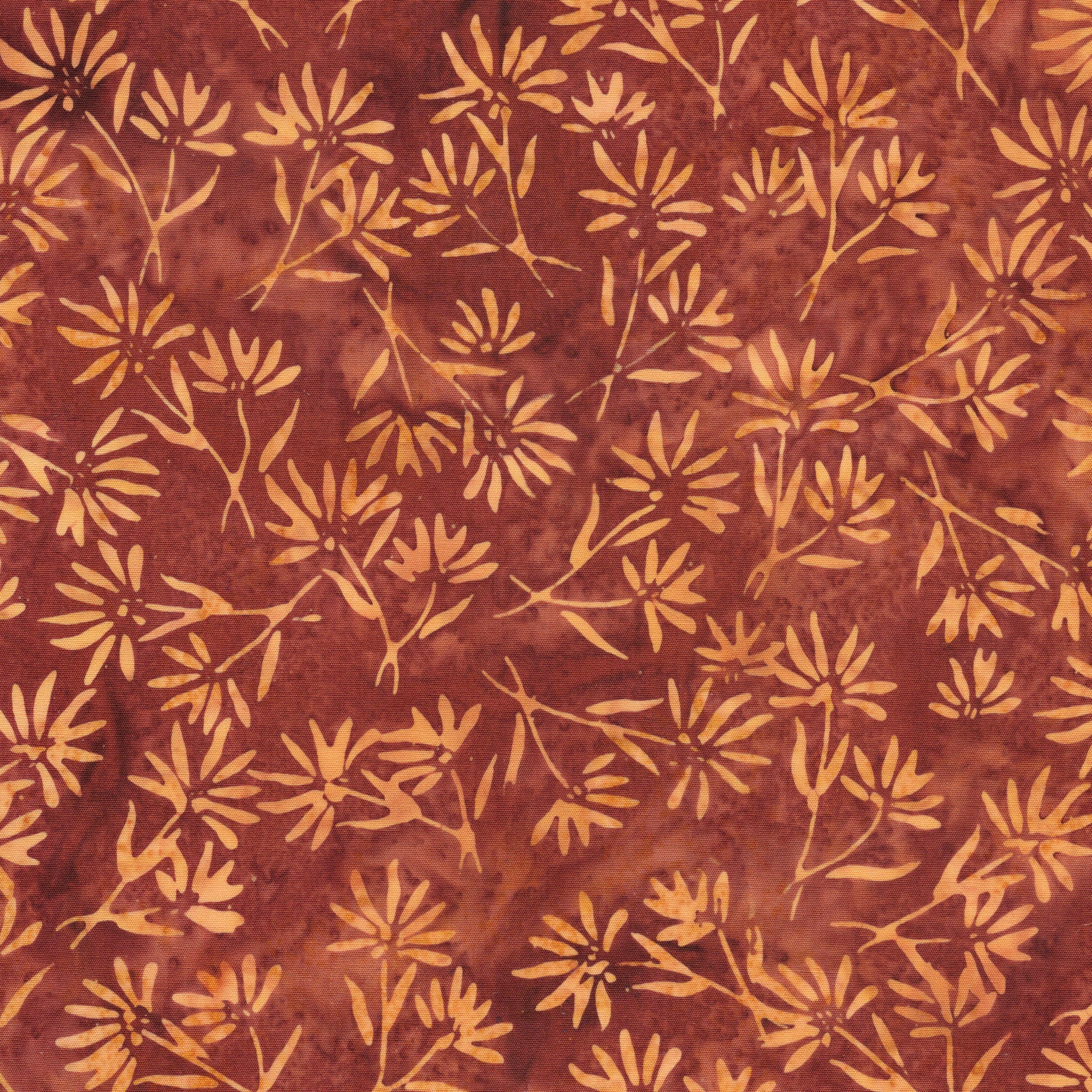 Fabric Lumin Brown Sienna Flowers Fur and Forest Island Batiks by the Quarter Yard 112617079