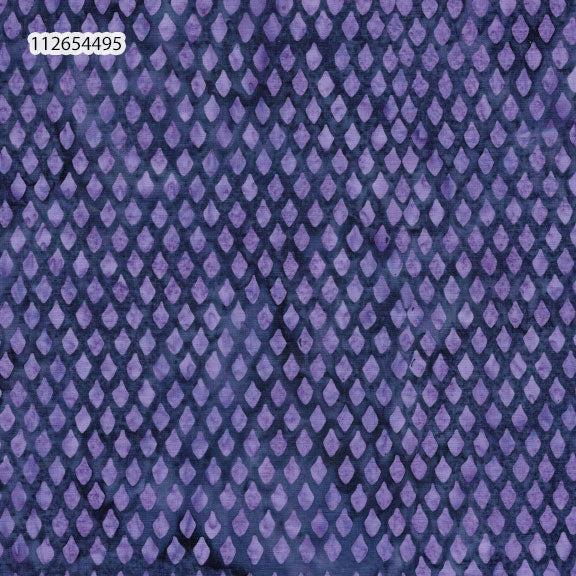 Fabric Lumin Purple/Merlot Grid Feather Fantasy Island Batiks by the Quarter Yard 112654495