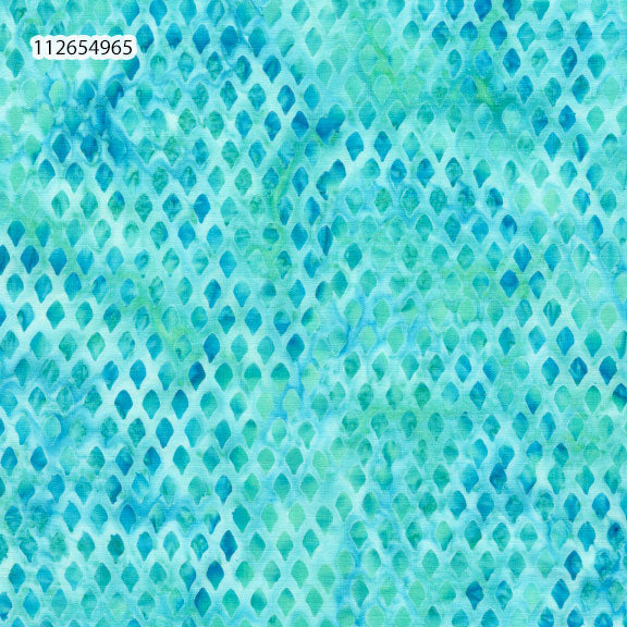 Fabric Lumin Teal/Chameleon Grid Feather Fantasy Island Batiks by the Quarter Yard 112654965