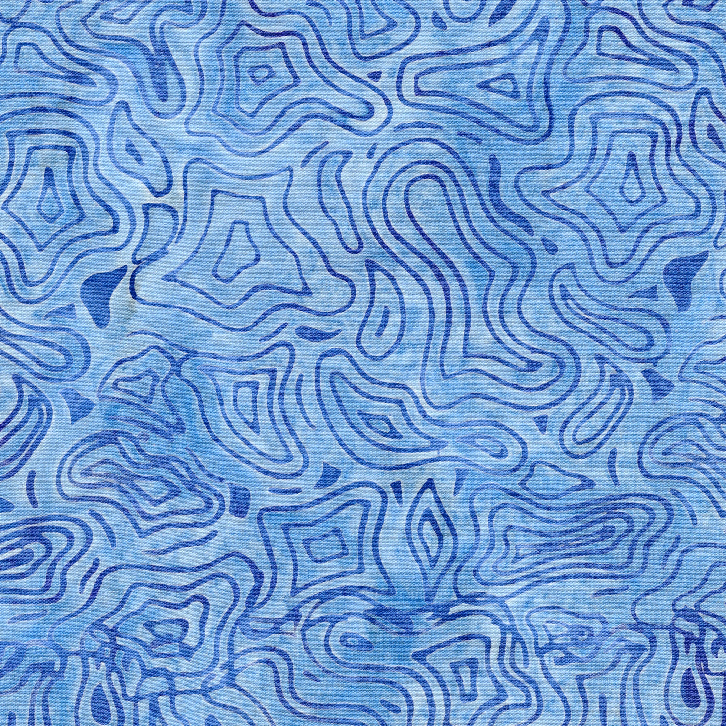 Fabric Lumin Blue/Chambray Maze Pixelwave Island Batiks by the Quarter Yard 112666515
