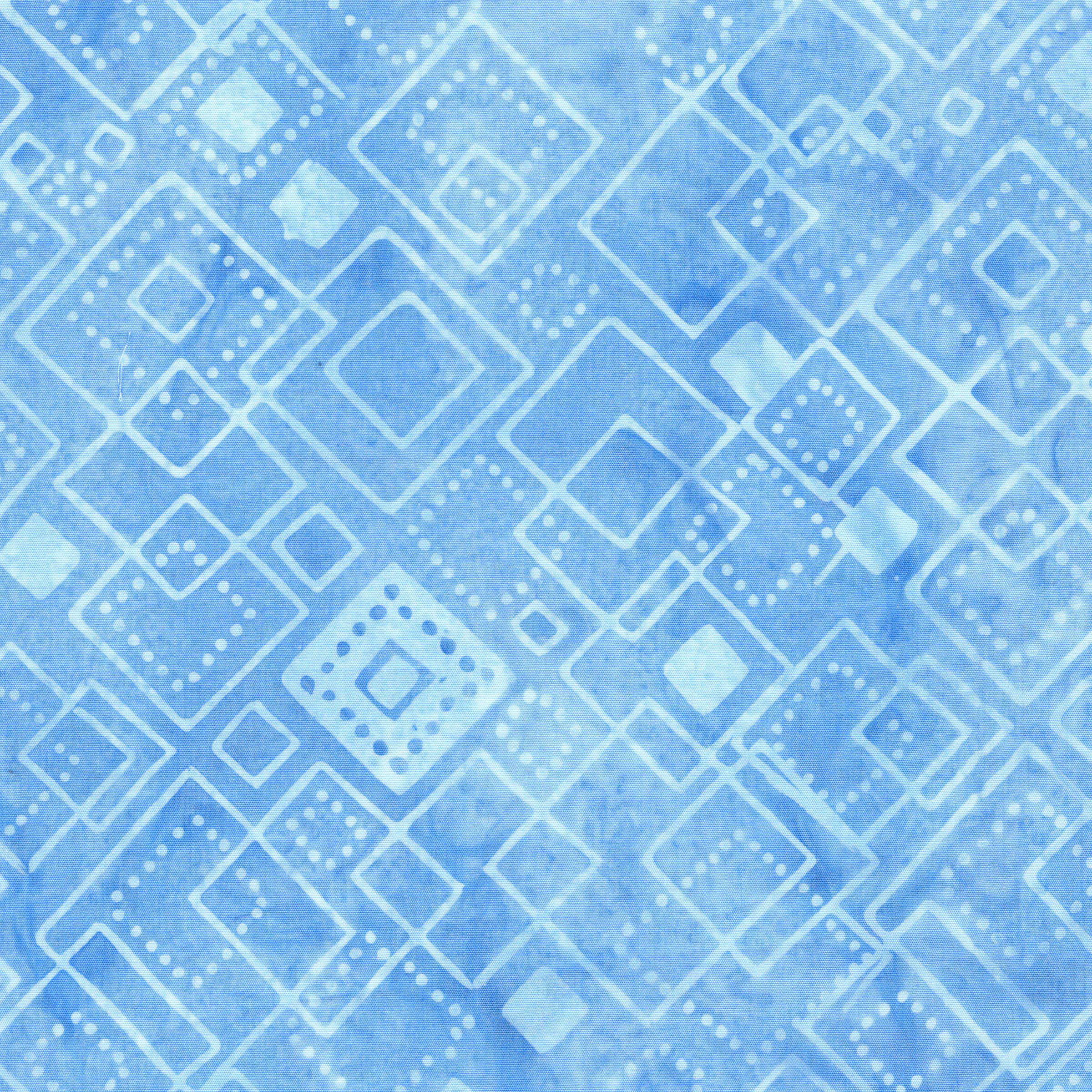 Fabric Lumin Blue/Powder Blue Squares Pixelwave Island Batiks by the Quarter Yard 112669520