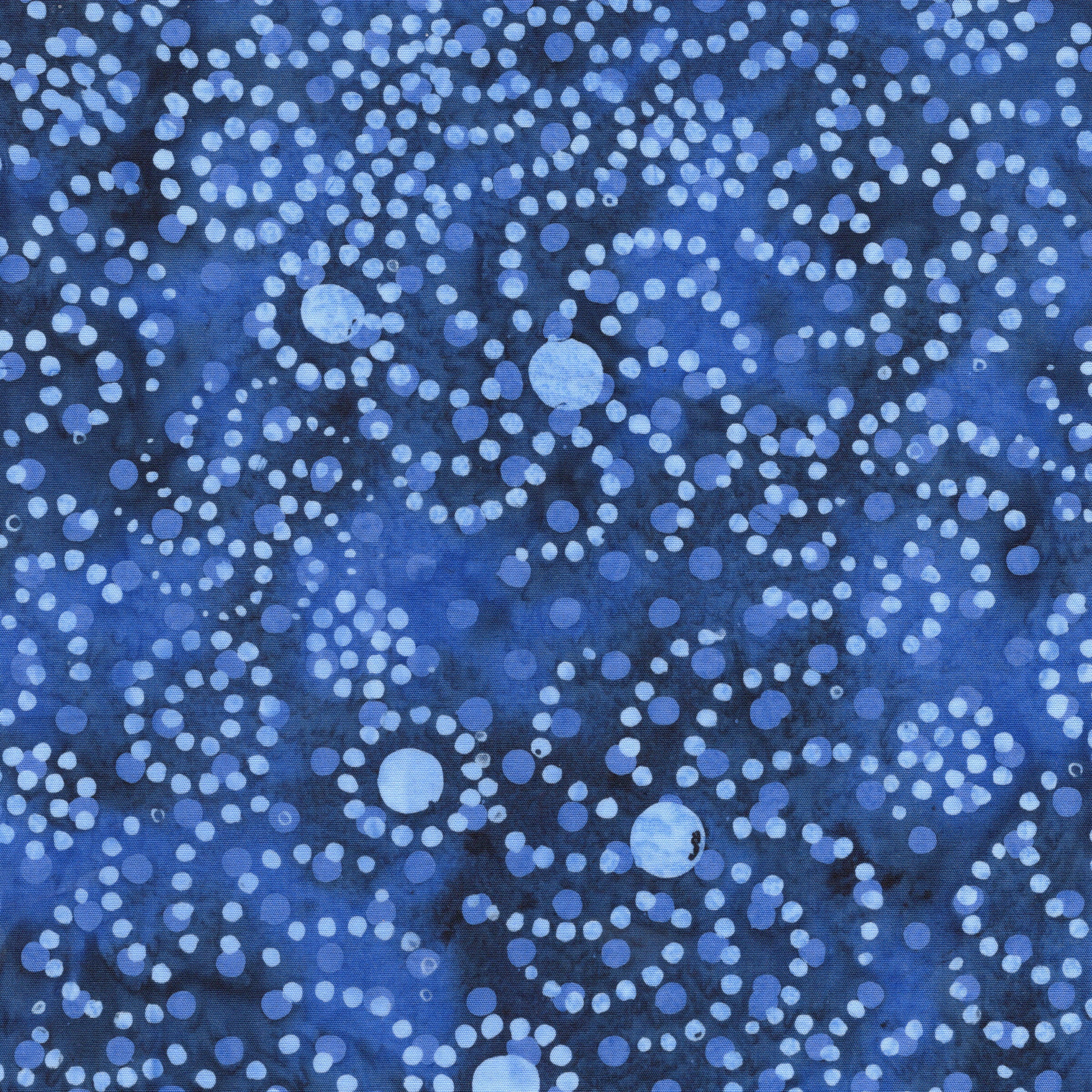 Fabric Lumin Blue/Marine Swirly Dots Pixelwave Island Batiks by the Quarter Yard 112670575
