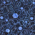 Fabric Lumin Blue/Storm Hexagons Pixelwave Island Batiks by the Quarter Yard 112671590