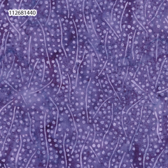 Fabric Lumin Purple/Wisteria Cosmic Waves Feather Fantasy Island Batiks by the Quarter Yard 112681440