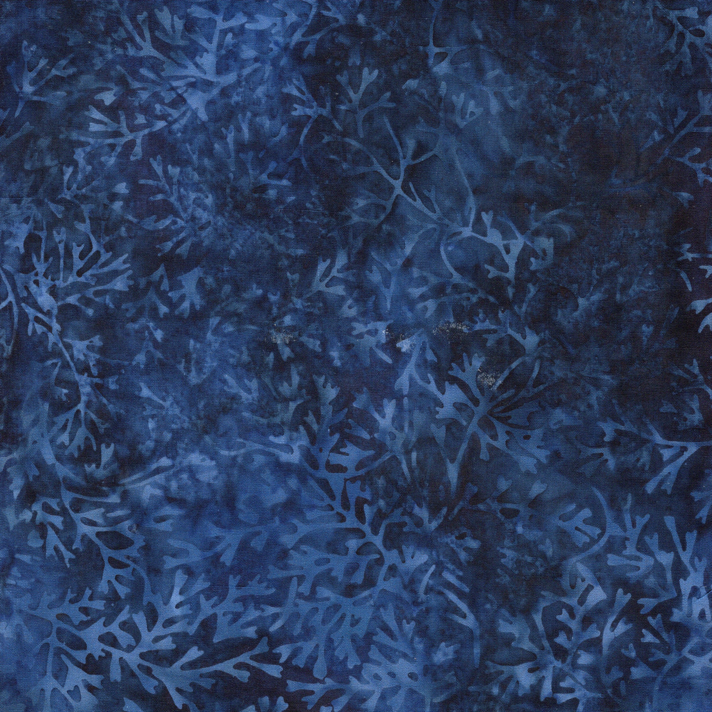 Fabric Lumin Blue Navy Vines Twigs and Tails Island Batiks by the Quarter Yard 112683585