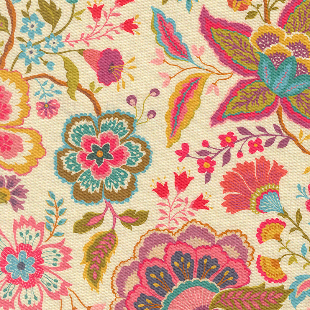 Fabric Moda Cream Jasmine Sitara by the Quarter Yard 11980-11
