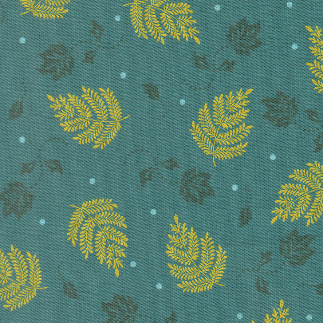 Fabric Moda Lagoon Paisley Leaf Sitara by the Quarter Yard 11986-15