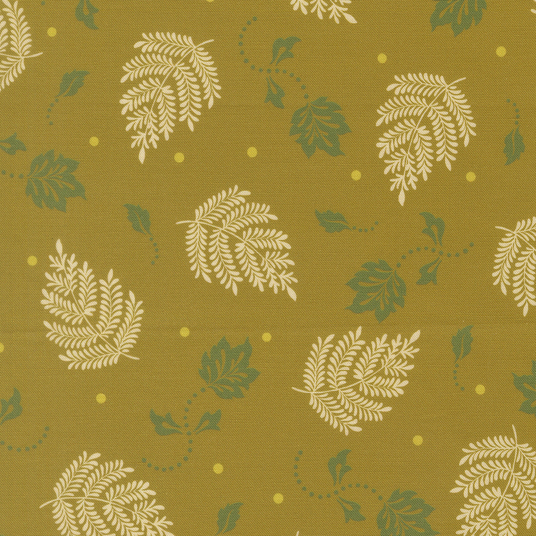 Fabric Moda Olive Paisley Leaf Sitara by the Quarter Yard 11986-17