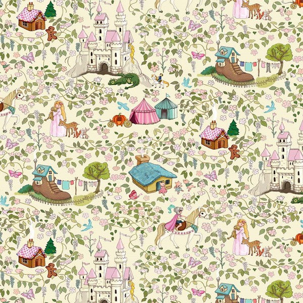 Fabric Michael Miller Vanilla The Secret Garden Party Once Upon a Dream by the Quarter Yard 12962-VANI