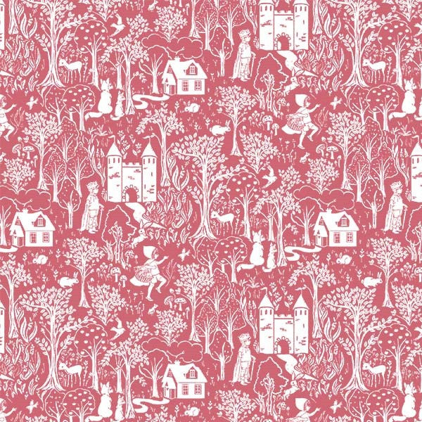 Fabric Michael Miller Dusty Rose Wishing Woods Once Upon a Dream by the Quarter Yard 12966-DROS