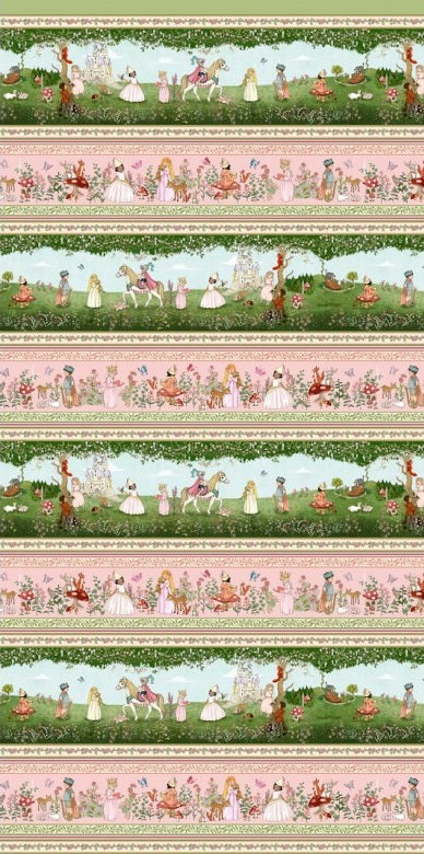 Fabric Michael Miller Multi Stardust Castle Stripe Once Upon a Dream by the Quarter Yard 12970-MULT