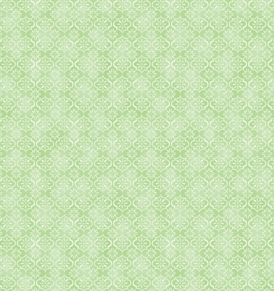 Fabric Benartex Green Garden Trellis Geo Plant Kindness by the Quarter Yard 15301-44