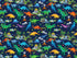 Fabric Benartex Navy Dino Land Dino Friends by the Quarter Yard 15397-56
