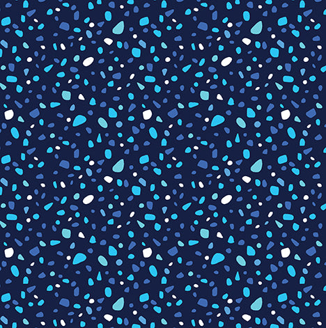 Fabric Benartex Navy Speckled Texture Dino Friends by the Quarter Yard 15398-56