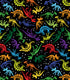 Fabric Benartex Black Dino Fossils Dino Friends by the Quarter Yard 15400-12