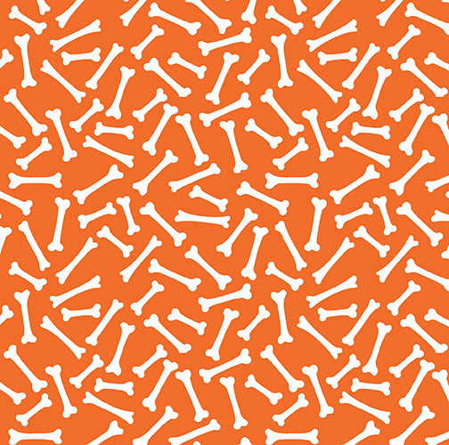 Fabric Benartex Orange Bone Yard Dino Friends by the Quarter Yard 15401-38