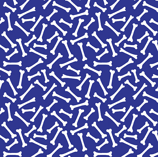 Fabric Benartex Blue Bone Yard Dino Friends by the Quarter Yard 15401-55