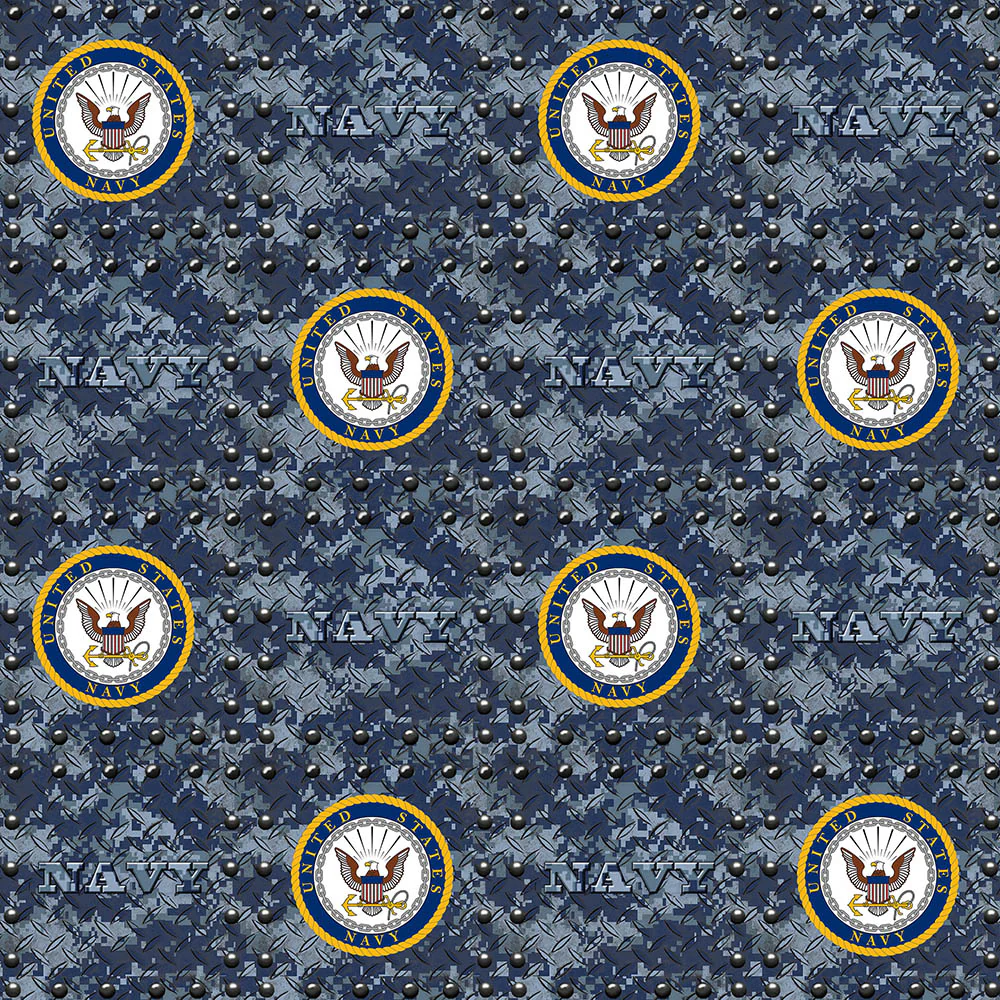 Fabric Sykel Enterprises U.S. Navy Military Grate by the Quarter Yard 1554N