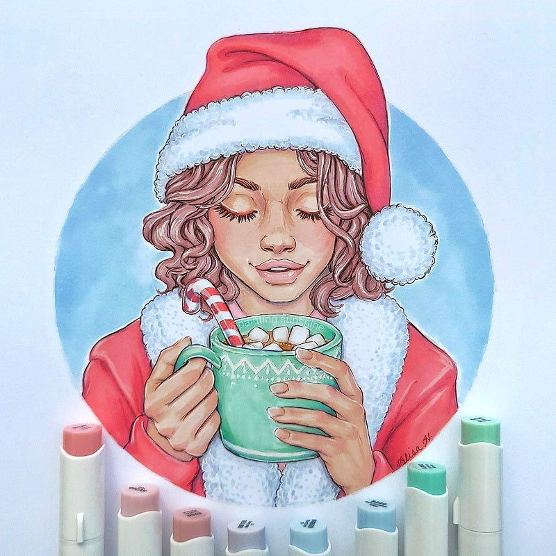 Ohuhu Honolulu 48ct Pastel Brush/Chisel Dual Tip Alcohol Markers Y30-80403-67