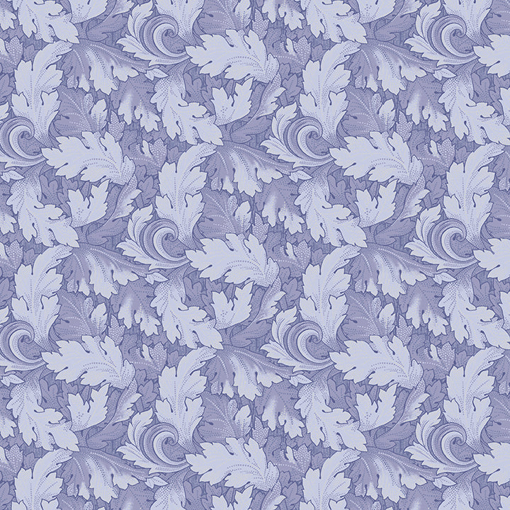 Fabric Benartex Purple Twirling Leaves All About Seasons Spring by the Quarter Yard 16328P-60