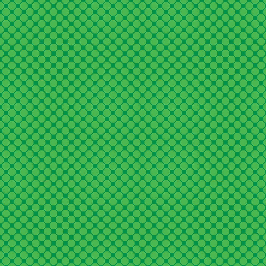 Fabric Benartex Kelly Green Octadot by the Quarter Yard 16558-43