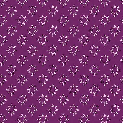 Fabric Benartex Dark Purple Dandy Wishflower by the Quarter Yard 16697-67