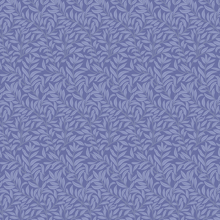 Fabric Benartex Dark Purple Breezy Leaves All About Seasons Spring by the Quarter Yard 16856P-62