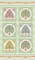 Fabric Benartex Leaf Multi All About Seasons Spring Quilt Panel 16857P-40