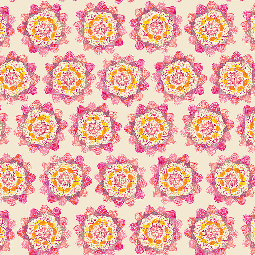 Fabric Benartex Rose Doilies Love and Stitches by the Quarter Yard 16898-22