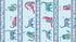 Fabric Benartex Light Teal/Multi Cat's Meow Stripe Pearlescent Cat's Meow by the Quarter Yard 16946P-80