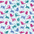 Fabric Benartex Light Teal/Multi Meow Small Toss Pearlescent Cat's Meow by the Quarter Yard 16948P-80