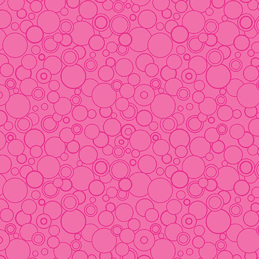 Fabric Benartex Fuchsia Circling Around Cat's Meow 108" Wide Back by the Quarter Yard 16950W-24