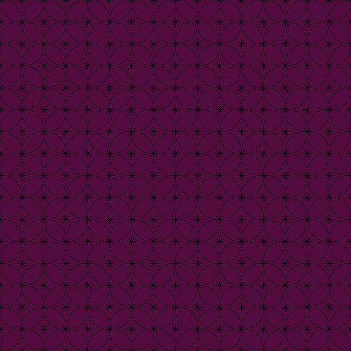 Fabric Benartex Aubergine Orange Blossom Garden Threads by the Quarter Yard 17307-86