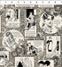 Fabric In The Beginning Beige Sayings Sketchbook Prints by the Quarter Yard 1SK-1