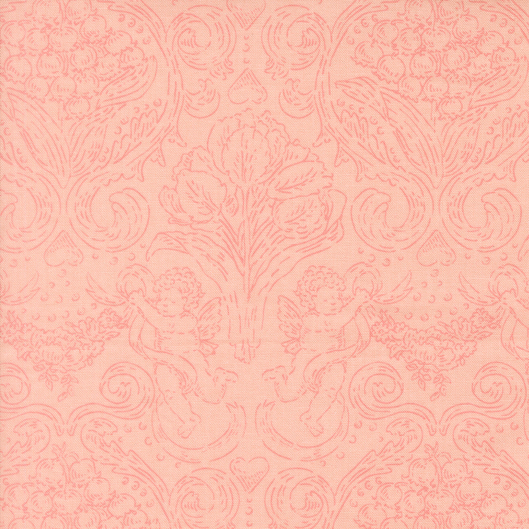 Fabric Moda Blush Pure Love Jacquard Je Taime by the Quarter Yard 20993-12