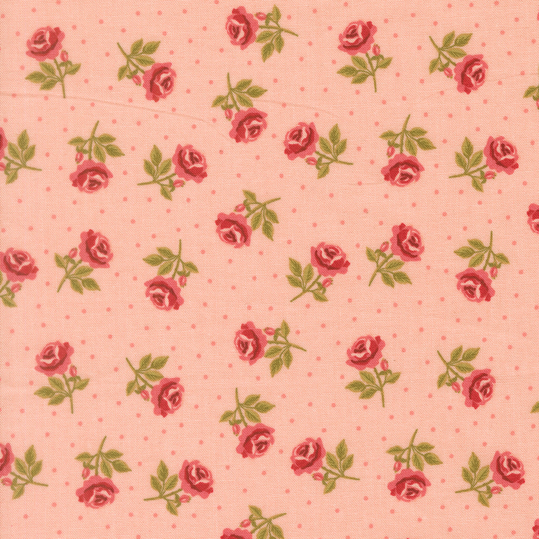 Fabric Moda Blush Roses Are Red Je Taime by the Quarter Yard 20995-12