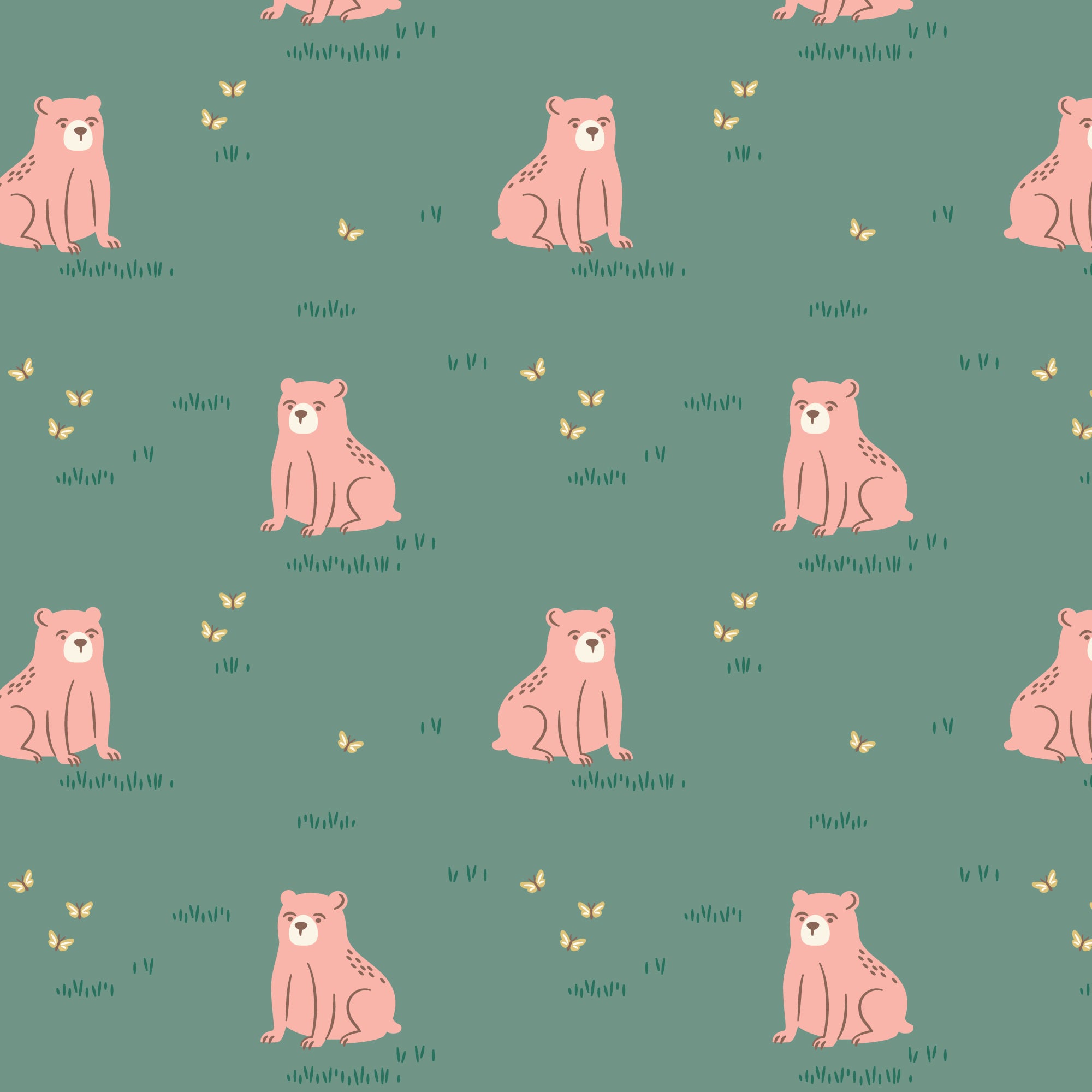 Fabric Cloud9 Glen Bearfolk Wildwood by the Quarter Yard 229276