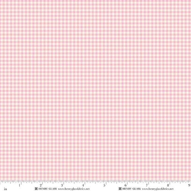 Fabric Henry Glass Pink Tiny Check Cinnamon Stick by the Quarter Yard 2542-22