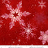 Fabric Henry Glass Red Large Snowflakes Crystal Cascade 108" Wide Back by the Quarter Yard 2622-88