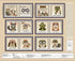 Fabric Henry Glass Tan Elyse Joins the Glasses Gang Little Readers 9 Quilt Panel 2720BP-44